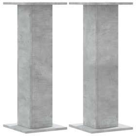 vidaXL Pflanzenständer 2 Stk. Betongrau 30x30x80 cm Holzwerkstoff