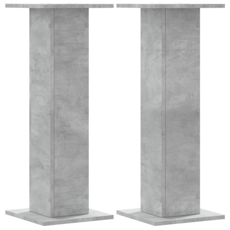 vidaXL Pflanzenständer 2 Stk. Betongrau 30x30x80 cm Holzwerkstoff