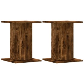 vidaXL Pflanzenständer 2 Stk. Räuchereiche 30x30x40 cm Holzwerkstoff