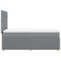 vidaXL Boxspringbett mit Matratze Hellgrau 100x200 cm Stoff vidaXL Boxspringbett mit Matratze Hellgrau 100x200 cm Stoff