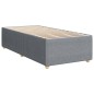 vidaXL Boxspringbett mit Matratze Hellgrau 100x200 cm Stoff vidaXL Boxspringbett mit Matratze Hellgrau 100x200 cm Stoff