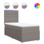 vidaXL Boxspringbett mit Matratze Taupe 100x200 cm Stoff vidaXL Boxspringbett mit Matratze Taupe 100x200 cm Stoff