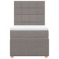 vidaXL Boxspringbett mit Matratze Taupe 100x200 cm Stoff vidaXL Boxspringbett mit Matratze Taupe 100x200 cm Stoff