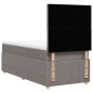 vidaXL Boxspringbett mit Matratze Taupe 100x200 cm Stoff vidaXL Boxspringbett mit Matratze Taupe 100x200 cm Stoff