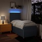 vidaXL Boxspringbett mit Matratze Blau 100x200 cm Stoff vidaXL Boxspringbett mit Matratze Blau 100x200 cm Stoff