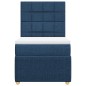 vidaXL Boxspringbett mit Matratze Blau 100x200 cm Stoff vidaXL Boxspringbett mit Matratze Blau 100x200 cm Stoff