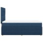 vidaXL Boxspringbett mit Matratze Blau 100x200 cm Stoff vidaXL Boxspringbett mit Matratze Blau 100x200 cm Stoff