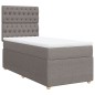 vidaXL Boxspringbett mit Matratze Taupe 100x200 cm Stoff vidaXL Boxspringbett mit Matratze Taupe 100x200 cm Stoff