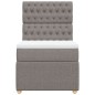 vidaXL Boxspringbett mit Matratze Taupe 100x200 cm Stoff vidaXL Boxspringbett mit Matratze Taupe 100x200 cm Stoff