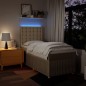 vidaXL Boxspringbett mit Matratze Creme 100x200 cm Stoff vidaXL Boxspringbett mit Matratze Creme 100x200 cm Stoff