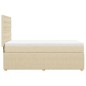 vidaXL Boxspringbett mit Matratze Creme 100x200 cm Stoff vidaXL Boxspringbett mit Matratze Creme 100x200 cm Stoff