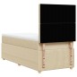 vidaXL Boxspringbett mit Matratze Creme 100x200 cm Stoff vidaXL Boxspringbett mit Matratze Creme 100x200 cm Stoff