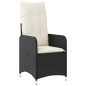 vidaXL 5-tlg. Garten-Bistro-Set mit Kissen Schwarz Poly Rattan vidaXL 5-tlg. Garten-Bistro-Set mit Kissen Schwarz Poly Rattan