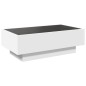 vidaXL LED-Couchtisch Weiß 90x50x30 cm Holzwerkstoff vidaXL LED-Couchtisch Weiß 90x50x30 cm Holzwerkstoff