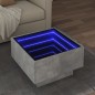 vidaXL LED-Couchtisch Betongrau 50x50x30 cm Holzwerkstoff vidaXL LED-Couchtisch Betongrau 50x50x30 cm Holzwerkstoff