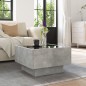 vidaXL LED-Couchtisch Betongrau 50x50x30 cm Holzwerkstoff vidaXL LED-Couchtisch Betongrau 50x50x30 cm Holzwerkstoff