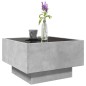 vidaXL LED-Couchtisch Betongrau 50x50x30 cm Holzwerkstoff vidaXL LED-Couchtisch Betongrau 50x50x30 cm Holzwerkstoff
