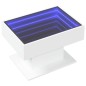 vidaXL LED-Couchtisch Weiß 70x50x45 cm Holzwerkstoff vidaXL LED-Couchtisch Weiß 70x50x45 cm Holzwerkstoff