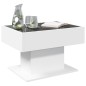 vidaXL LED-Couchtisch Weiß 70x50x45 cm Holzwerkstoff vidaXL LED-Couchtisch Weiß 70x50x45 cm Holzwerkstoff