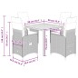 vidaXL 5-tlg. Garten-Bistro-Set mit Kissen Schwarz Poly Rattan vidaXL 5-tlg. Garten-Bistro-Set mit Kissen Schwarz Poly Rattan