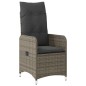 vidaXL 7-tlg. Garten-Bistro-Set mit Kissen Grau Poly Rattan vidaXL 7-tlg. Garten-Bistro-Set mit Kissen Grau Poly Rattan