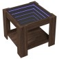 vidaXL LED-Couchtisch Braun Eichen-Optik 53x53x45 cm Holzwerkstoff vidaXL LED-Couchtisch Braun Eichen-Optik 53x53x45 cm Holzwerkstoff