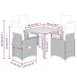 vidaXL 5-tlg. Garten-Bistro-Set mit Kissen Beige Poly Rattan vidaXL 5-tlg. Garten-Bistro-Set mit Kissen Beige Poly Rattan