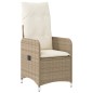 vidaXL 9-tlg. Garten-Bistro-Set mit Kissen Beige Poly Rattan vidaXL 9-tlg. Garten-Bistro-Set mit Kissen Beige Poly Rattan