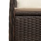 vidaXL 3-tlg. Garten-Bistro-Set mit Kissen Braun Poly Rattan vidaXL 3-tlg. Garten-Bistro-Set mit Kissen Braun Poly Rattan