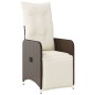 vidaXL 3-tlg. Garten-Bistro-Set mit Kissen Braun Poly Rattan vidaXL 3-tlg. Garten-Bistro-Set mit Kissen Braun Poly Rattan