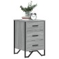 vidaXL Nachttisch Grau Sonoma 40x41x60 cm Holzwerkstoff vidaXL Nachttisch Grau Sonoma 40x41x60 cm Holzwerkstoff