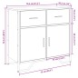 vidaXL Sideboard Räuchereiche 79,5x35,5x74,5 cm Holzwerkstoff vidaXL Sideboard Räuchereiche 79,5x35,5x74,5 cm Holzwerkstoff