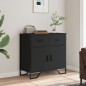 vidaXL Sideboard Schwarz 79,5x35,5x74,5 cm Holzwerkstoff vidaXL Sideboard Schwarz 79,5x35,5x74,5 cm Holzwerkstoff