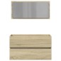 vidaXL Badschrank mit Spiegel Sonoma-Eiche 80x38,5x45 cm vidaXL Badschrank mit Spiegel Sonoma-Eiche 80x38,5x45 cm
