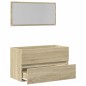 vidaXL Badschrank mit Spiegel Sonoma-Eiche 80x38,5x45 cm vidaXL Badschrank mit Spiegel Sonoma-Eiche 80x38,5x45 cm