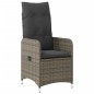 vidaXL 11-tlg. Garten-Bistro-Set mit Kissen Grau Poly Rattan vidaXL 11-tlg. Garten-Bistro-Set mit Kissen Grau Poly Rattan