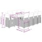 vidaXL 11-tlg. Garten-Bistro-Set mit Kissen Grau Poly Rattan vidaXL 11-tlg. Garten-Bistro-Set mit Kissen Grau Poly Rattan