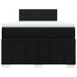 vidaXL Boxspringbett mit Matratze Schwarz 120x200 cm Stoff vidaXL Boxspringbett mit Matratze Schwarz 120x200 cm Stoff