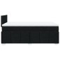 vidaXL Boxspringbett mit Matratze Schwarz 120x200 cm Stoff vidaXL Boxspringbett mit Matratze Schwarz 120x200 cm Stoff