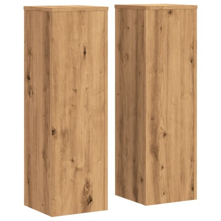 vidaXL Pflanzenständer 2 Stk. Artisan-Eiche 25x25x80 cm Holzwerkstoff
