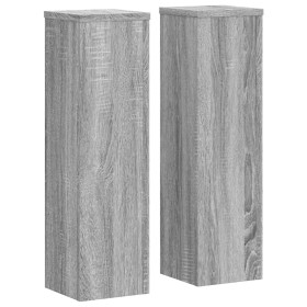 vidaXL Pflanzenständer 2 Stk. Grau Sonoma 17x17x60 cm Holzwerkstoff