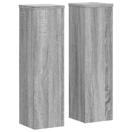 vidaXL Pflanzenständer 2 Stk. Grau Sonoma 17x17x60 cm Holzwerkstoff