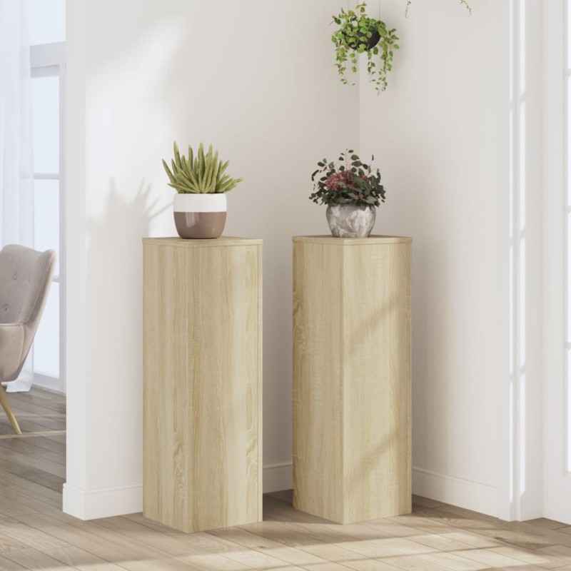 vidaXL Pflanzenständer 2 Stk. Sonoma-Eiche 25x25x80 cm Holzwerkstoff vidaXL Pflanzenständer 2 Stk. Sonoma-Eiche 25x25x80 cm Holzwerkstoff
