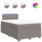 vidaXL Boxspringbett mit Matratze Taupe 120x200 cm Stoff vidaXL Boxspringbett mit Matratze Taupe 120x200 cm Stoff