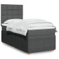 vidaXL Boxspringbett mit Matratze Dunkelgrau 80x200 cm Stoff vidaXL Boxspringbett mit Matratze Dunkelgrau 80x200 cm Stoff