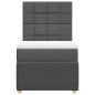 vidaXL Boxspringbett mit Matratze Dunkelgrau 80x200 cm Stoff vidaXL Boxspringbett mit Matratze Dunkelgrau 80x200 cm Stoff