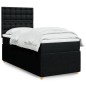 vidaXL Boxspringbett mit Matratze Schwarz 90x200 cm Stoff vidaXL Boxspringbett mit Matratze Schwarz 90x200 cm Stoff