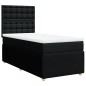 vidaXL Boxspringbett mit Matratze Schwarz 90x200 cm Stoff vidaXL Boxspringbett mit Matratze Schwarz 90x200 cm Stoff