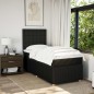 vidaXL Boxspringbett mit Matratze Schwarz 90x200 cm Stoff vidaXL Boxspringbett mit Matratze Schwarz 90x200 cm Stoff