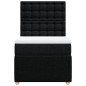 vidaXL Boxspringbett mit Matratze Schwarz 90x200 cm Stoff vidaXL Boxspringbett mit Matratze Schwarz 90x200 cm Stoff